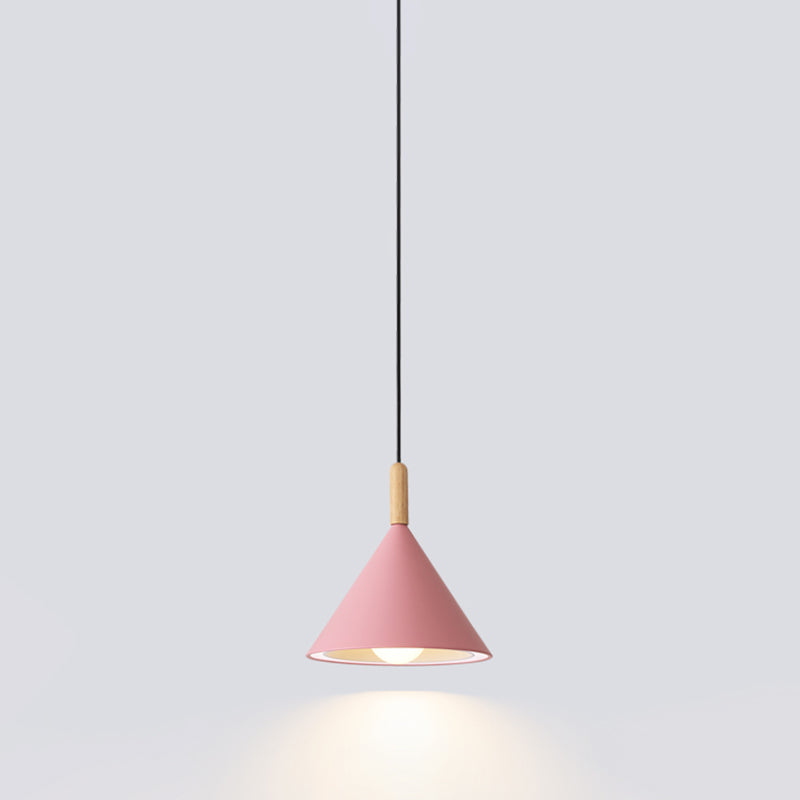 Modern Hanging Lamps 1 Head Pendant Light with Iron Shade for Living Room Bedroom