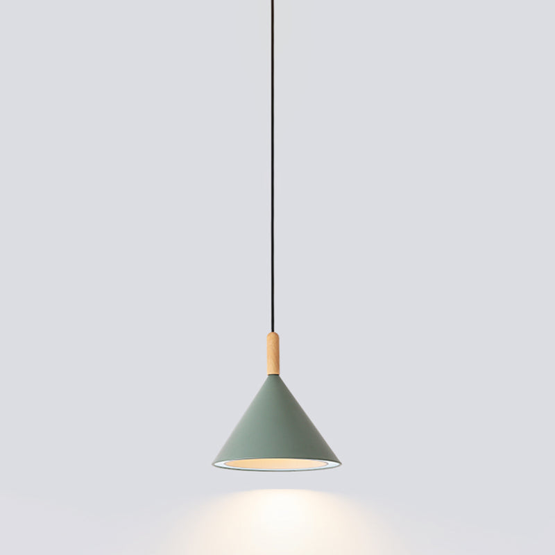 Modern Hanging Lamps 1 Head Pendant Light with Iron Shade for Living Room Bedroom