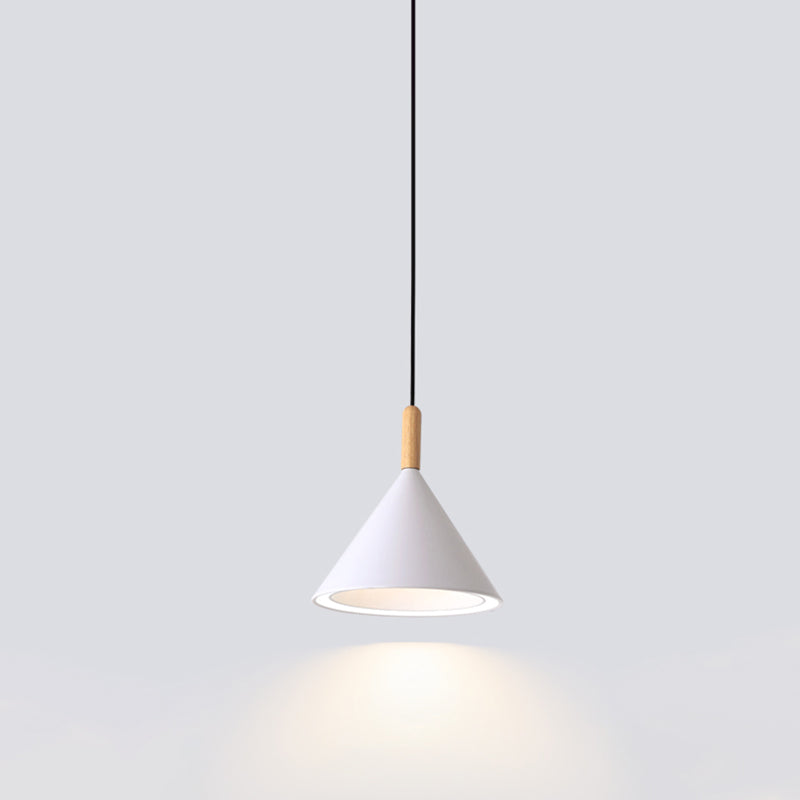 Modern Hanging Lamps 1 Head Pendant Light with Iron Shade for Living Room Bedroom