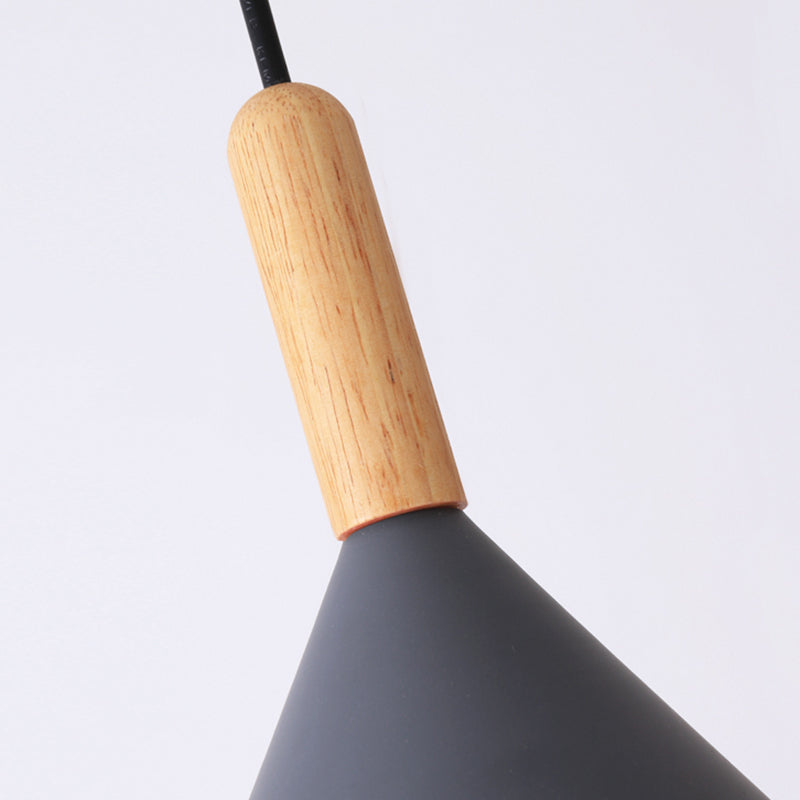 Modern Hanging Lamps 1 Head Pendant Light with Iron Shade for Living Room Bedroom