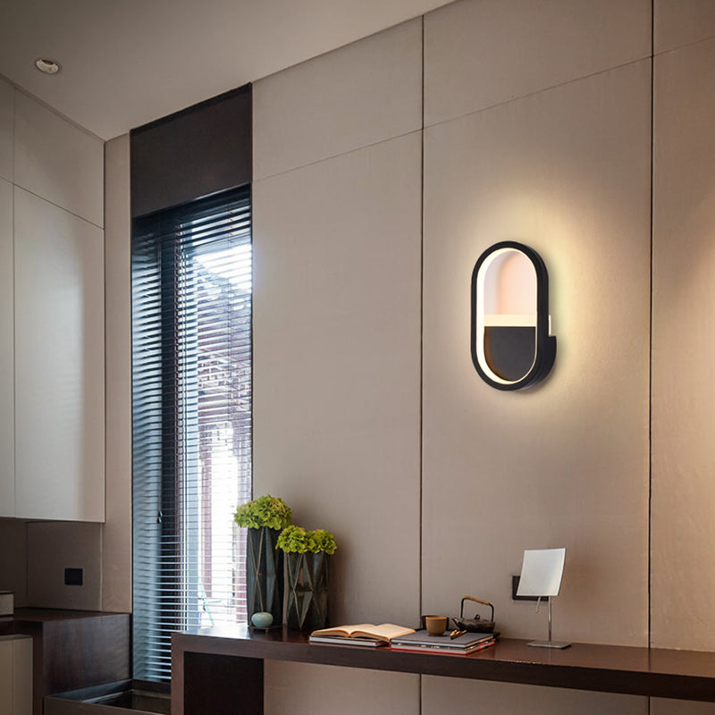 Salon du salon minimalisme moderne minimalisme LED de la forme ovale