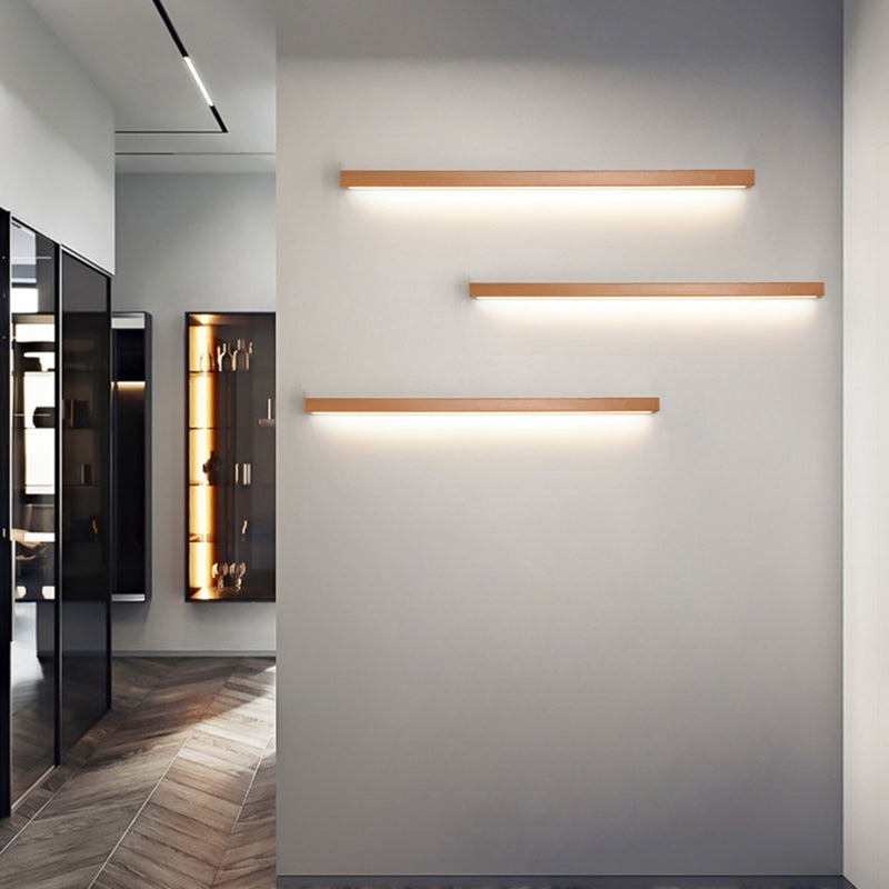 Liver de pared de la sala de estar LED de madera moderna liderada de pared simple de luz montada en la pared