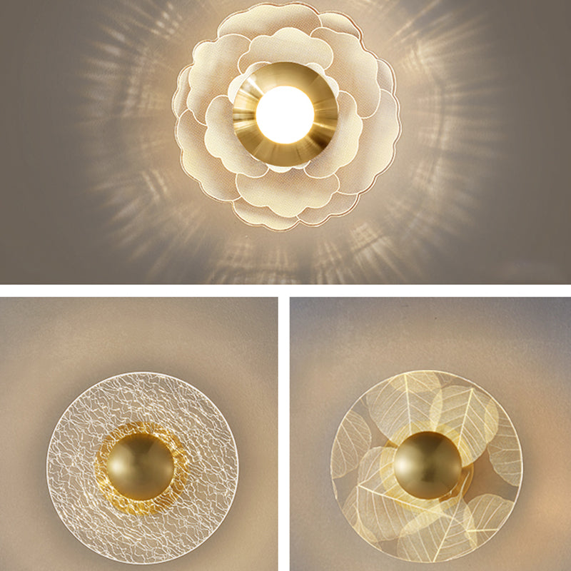 Luz de pared LED de apliques de pared acrílica simple contemporánea para dormitorio de sala de estar