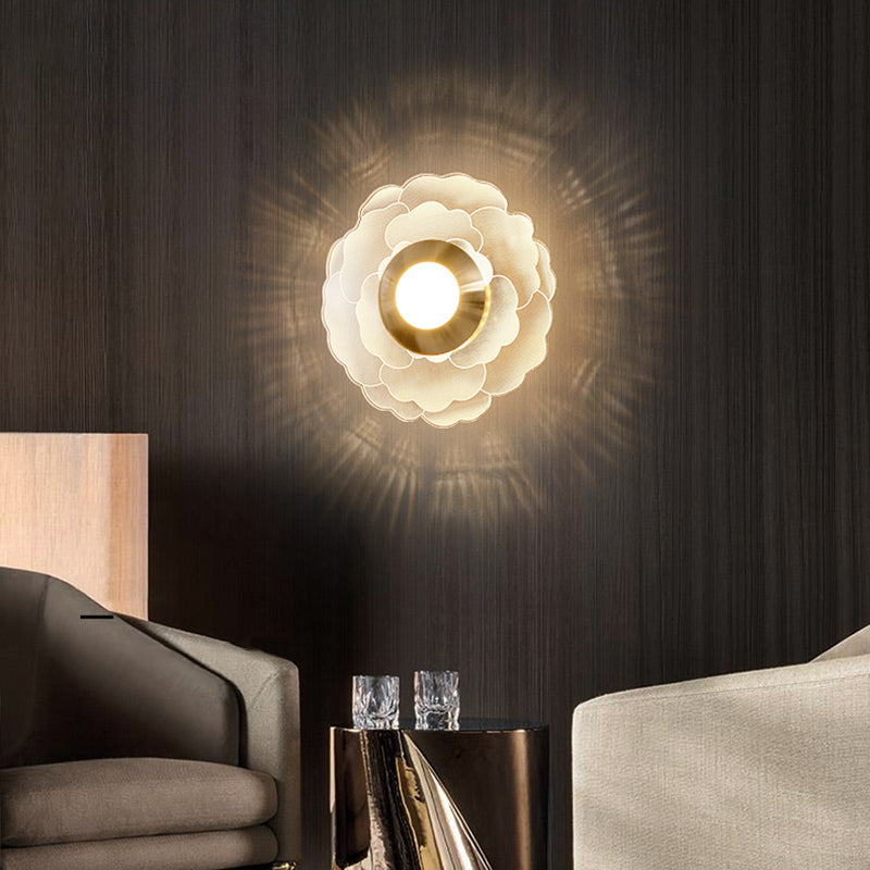 Luz de pared LED de apliques de pared acrílica simple contemporánea para dormitorio de sala de estar