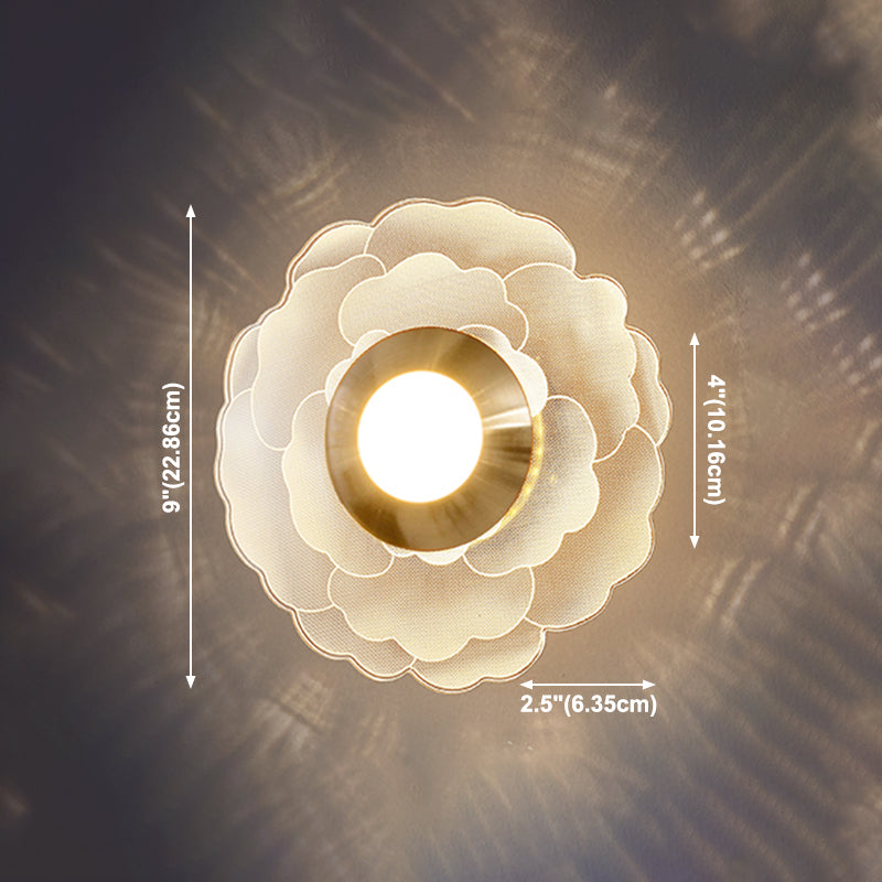 Luz de pared LED de apliques de pared acrílica simple contemporánea para dormitorio de sala de estar