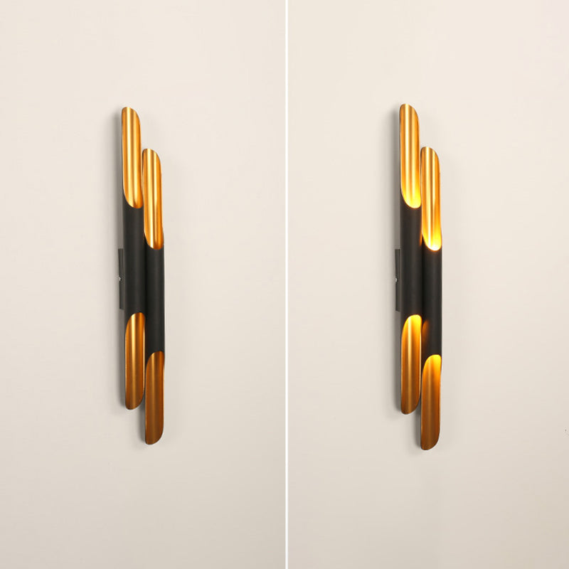 Tube metalen wandlamp Licht Minimalistisch stijl Black Wall Mounted Light Fixture