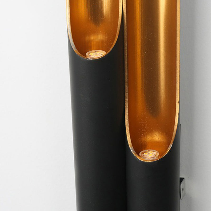 Tube metalen wandlamp Licht Minimalistisch stijl Black Wall Mounted Light Fixture
