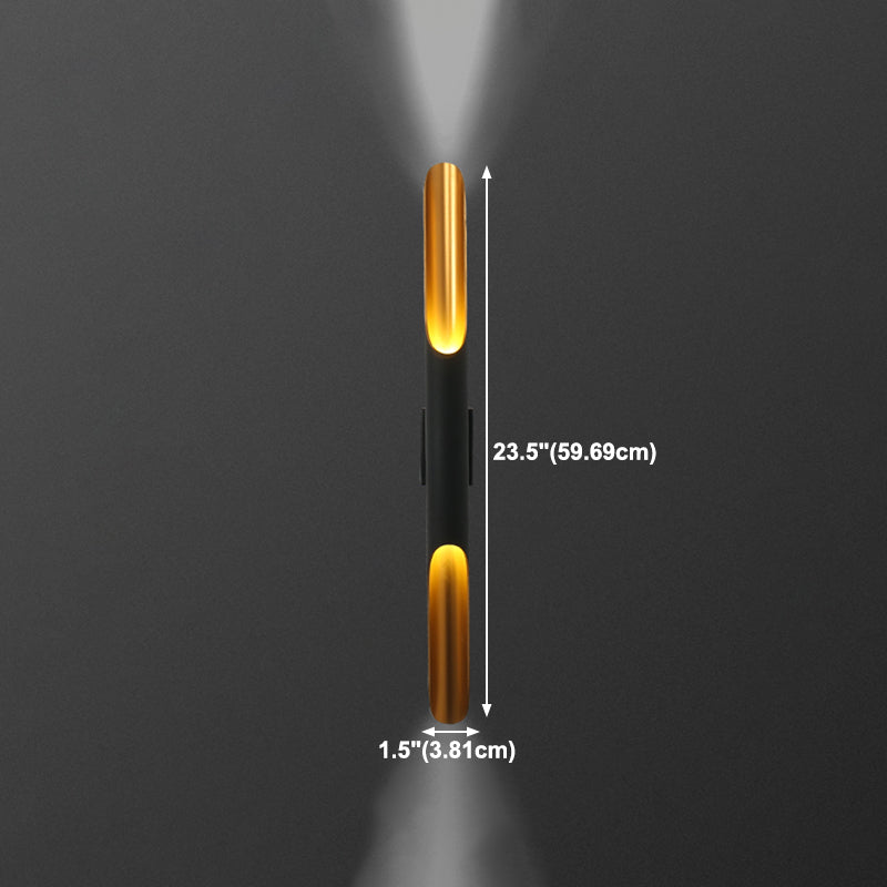 Tube metalen wandlamp Licht Minimalistisch stijl Black Wall Mounted Light Fixture