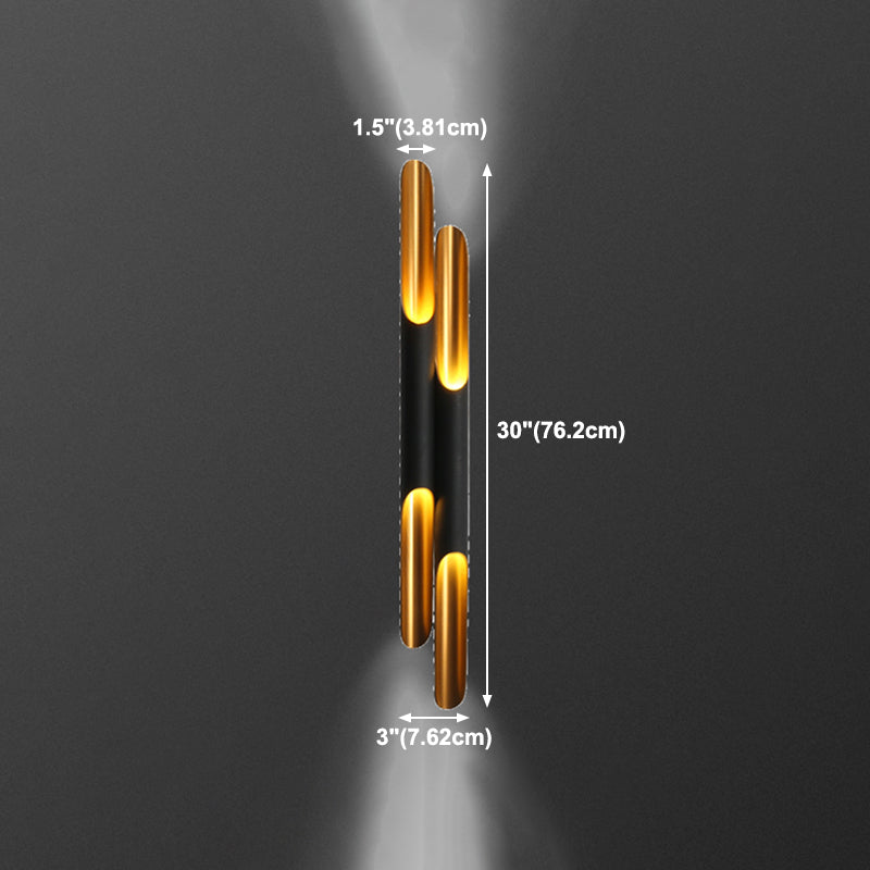 Tube metalen wandlamp Licht Minimalistisch stijl Black Wall Mounted Light Fixture