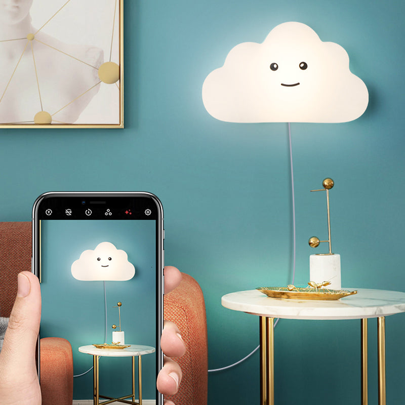 Sala de niños Splicadores de pared moderna LED SIMPLE CLOUDS BLANCAS LÍNEA MONTAJE DE LUZ