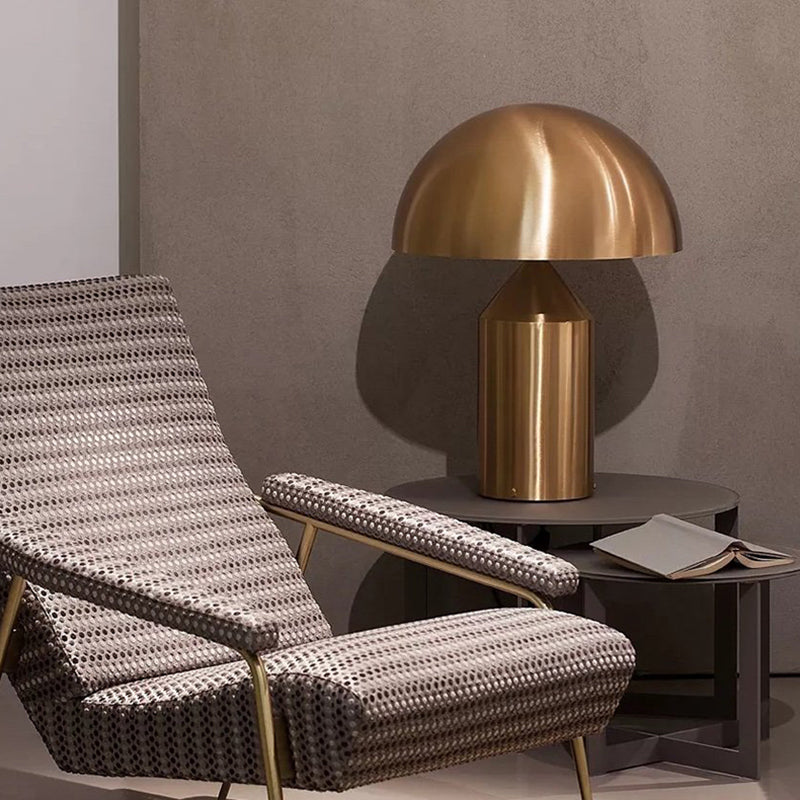 Mushroom Shaped Desk Lamp Modern Simple Metallic Table Lamp for Living Room Bedroom