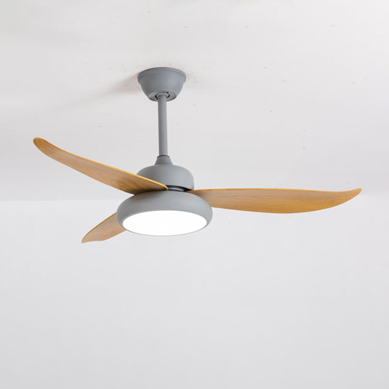 Luz de ventilador redondeo de dormitorio Luz de la sala de estar de metal LED Semi Flush Techo de techo de montaje