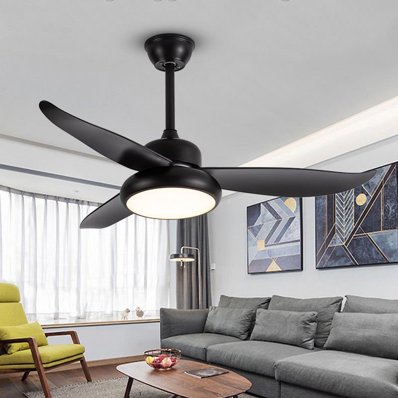 Luz de ventilador redondeo de dormitorio Luz de la sala de estar de metal LED Semi Flush Techo de techo de montaje