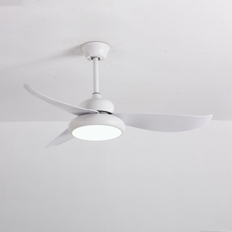 Luz de ventilador redondeo de dormitorio Luz de la sala de estar de metal LED Semi Flush Techo de techo de montaje