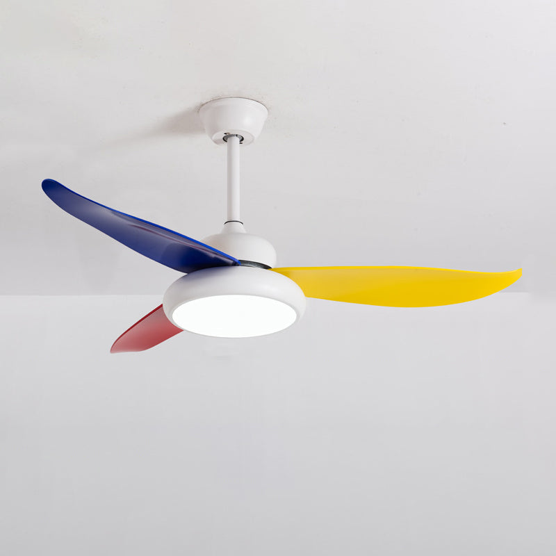 Luz de ventilador redondeo de dormitorio Luz de la sala de estar de metal LED Semi Flush Techo de techo de montaje