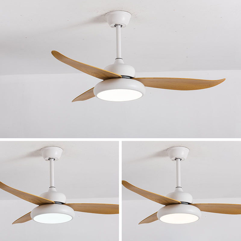 Luz de ventilador redondeo de dormitorio Luz de la sala de estar de metal LED Semi Flush Techo de techo de montaje