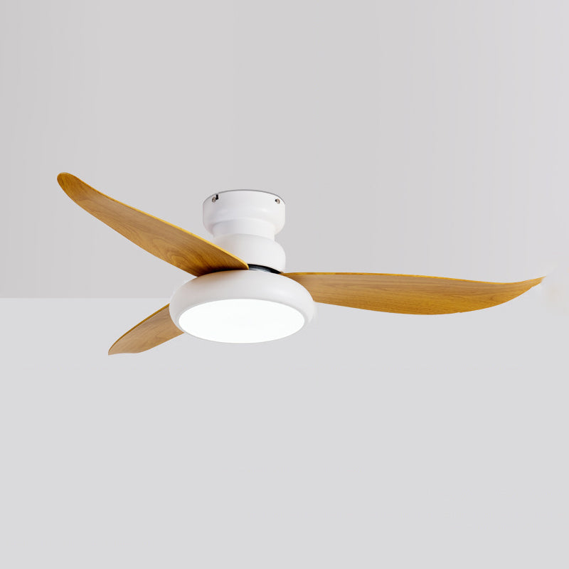 Luz de ventilador redondeo de dormitorio Luz de la sala de estar de metal LED Semi Flush Techo de techo de montaje