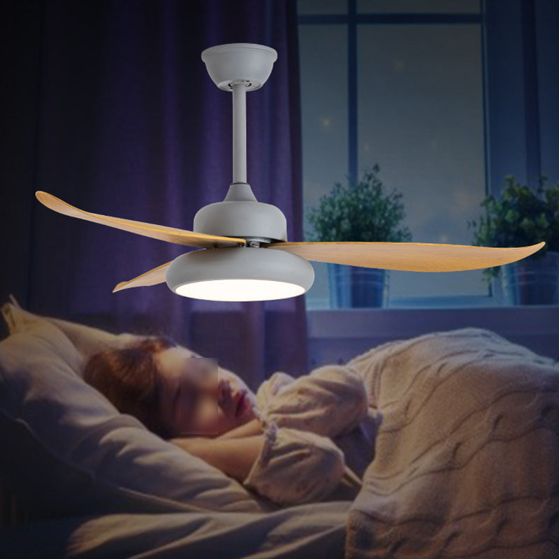 Luz de ventilador redondeo de dormitorio Luz de la sala de estar de metal LED Semi Flush Techo de techo de montaje