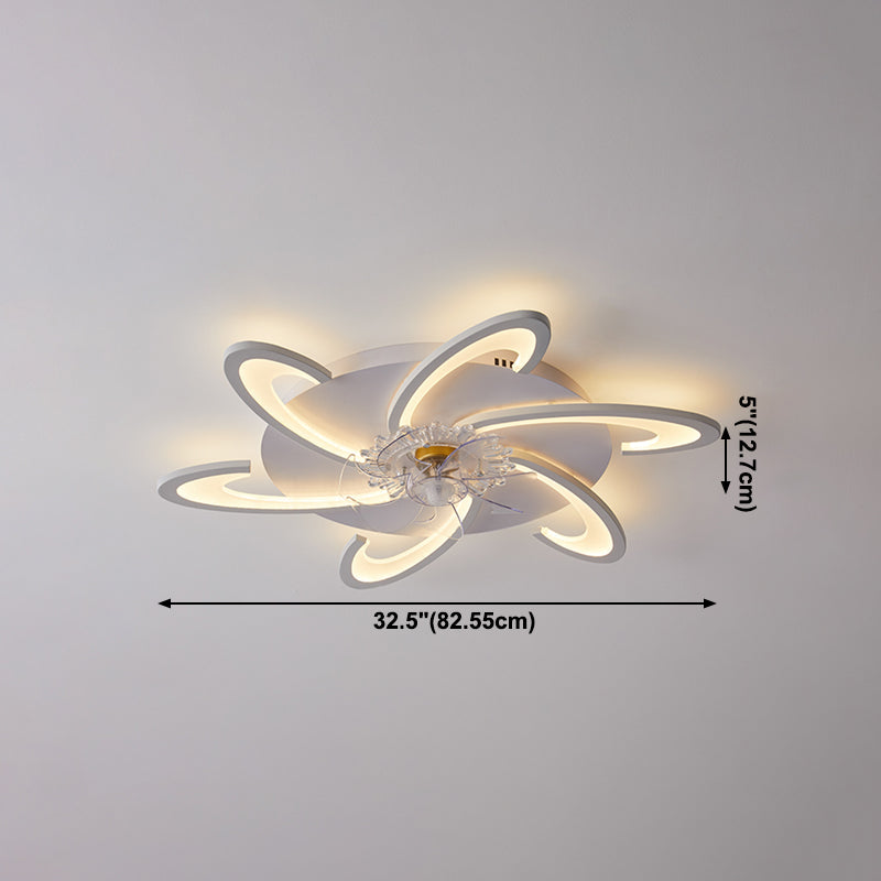Lampada a ventola del soffitto in metallo Nordico Light Aitura del soffitto con lama a ventola ABS