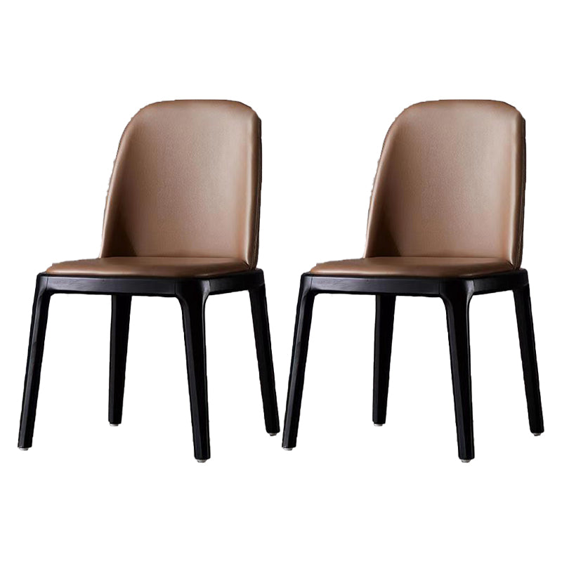 Sillas de comedor de madera de estilo moderno, silla sin brazos con respaldo sólido para cocina