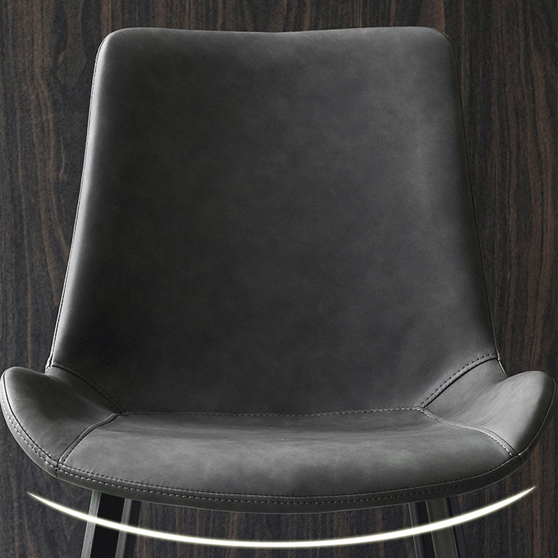 Chaises de salle à manger en cuir contemporain des chaises latérales sans bras solides
