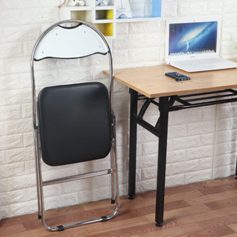 Chaise d'intérieur et d'extérieur en métal moderne, chaise d'appoint de salle à manger sans accoudoirs à dossier ouvert