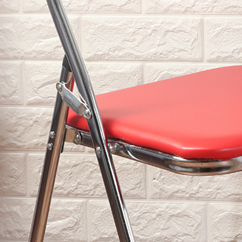 Chaise d'intérieur et d'extérieur en métal moderne, chaise d'appoint de salle à manger sans accoudoirs à dossier ouvert