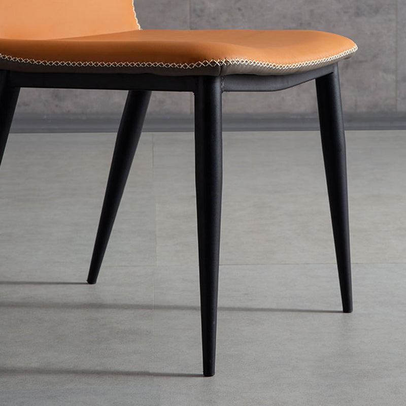 Chaise d'appoint d'intérieur industrielle Chaise de salle à manger rembourrée en métal à oreilles (Ensemble de 2)