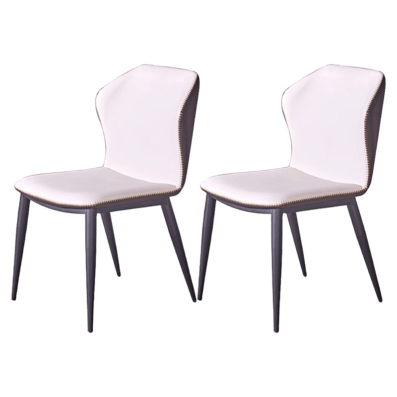 Chaise d'appoint d'intérieur industrielle Chaise de salle à manger rembourrée en métal à oreilles (Ensemble de 2)