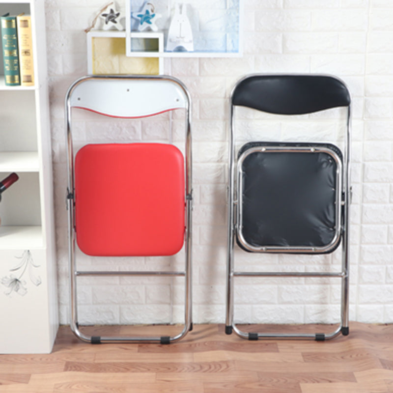 Chaise d'intérieur et d'extérieur moderne en métal, chaise d'appoint pliante sans accoudoirs à dossier ouvert