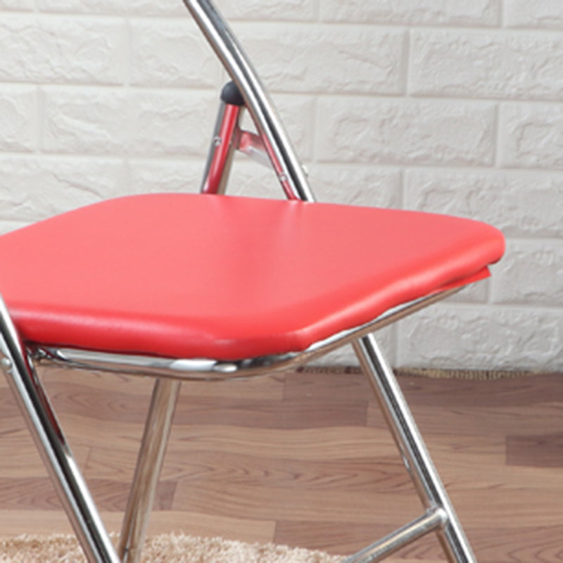 Chaise d'intérieur et d'extérieur moderne en métal, chaise d'appoint pliante sans accoudoirs à dossier ouvert