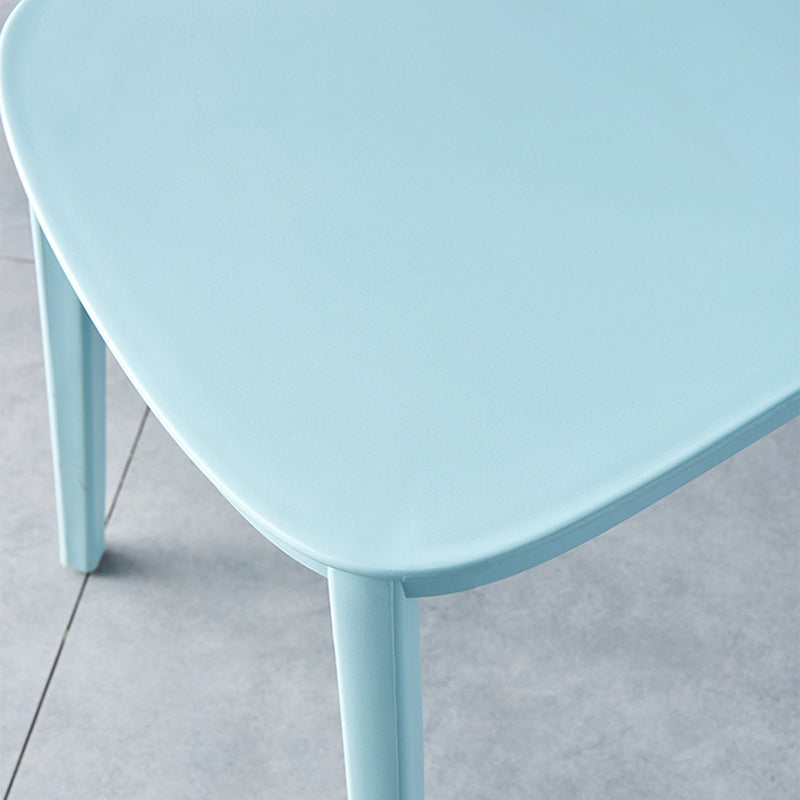 Scandinavian Home Plastic Side Chair Matte Finish Open Back Dining Chair (Set of 4)