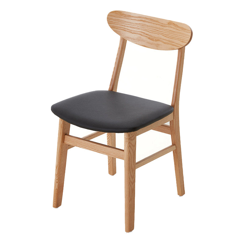 Sillas laterales de comedor con respaldo abierto de diseño moderno Sillas laterales de comedor de madera (juego de 2)