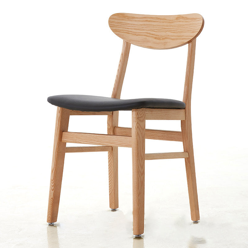 Sillas laterales de comedor con respaldo abierto de diseño moderno Sillas laterales de comedor de madera (juego de 2)