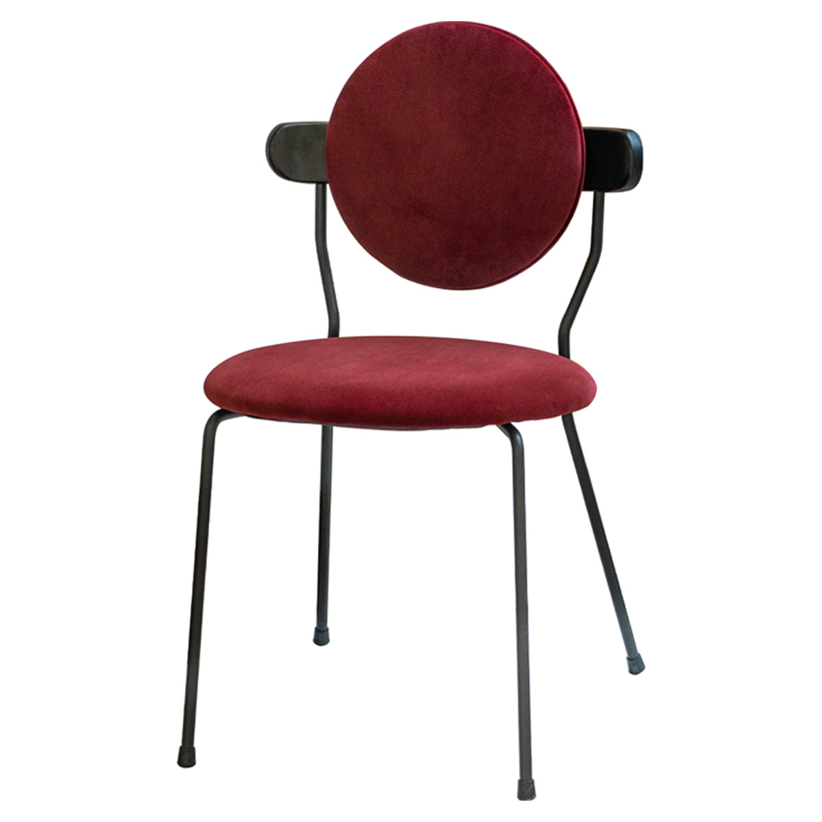 Silla de comedor estilo moderno Silla individual sin brazos de cocina con patas de metal