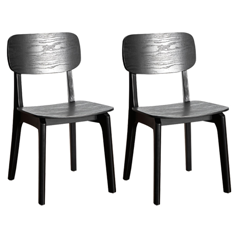 Silla de comedor de madera contemporánea, sillas de comedor de cuero para uso doméstico (juego de 2)