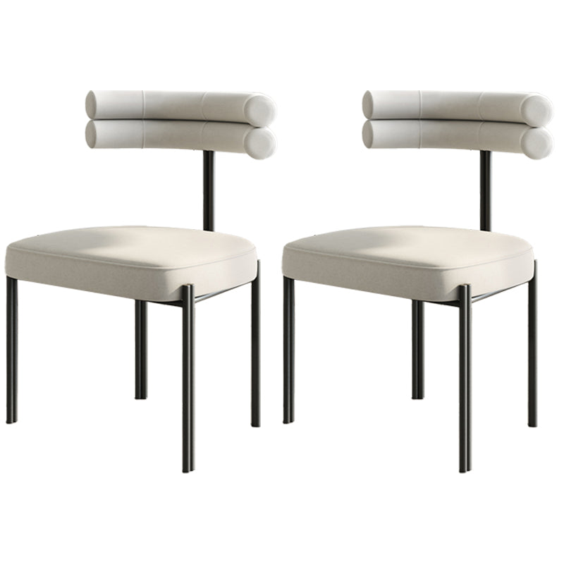 Terciopelo mate del final de la silla lateral del restaurante de la parte posterior abierta del estilo del diseñador que cena la silla