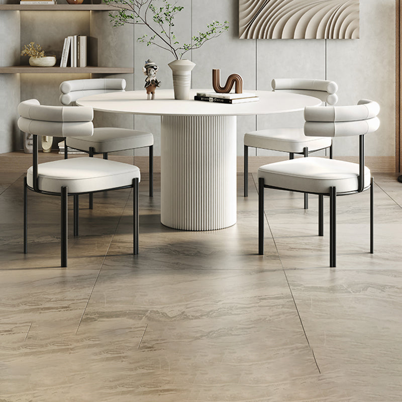 Terciopelo mate del final de la silla lateral del restaurante de la parte posterior abierta del estilo del diseñador que cena la silla