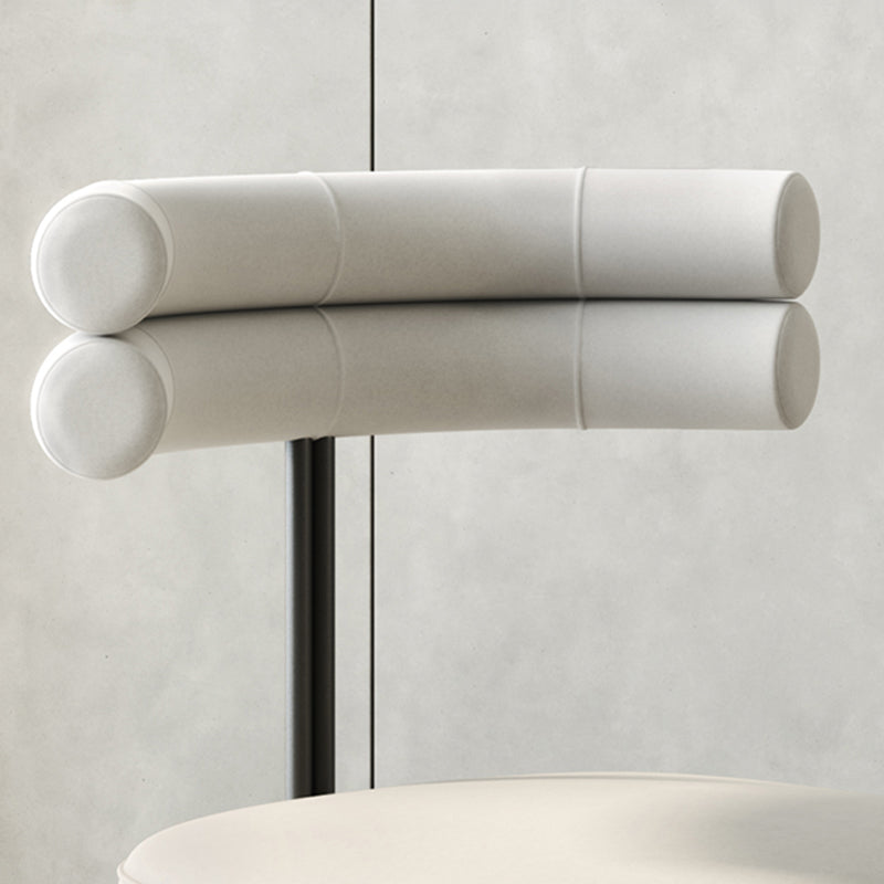 Terciopelo mate del final de la silla lateral del restaurante de la parte posterior abierta del estilo del diseñador que cena la silla