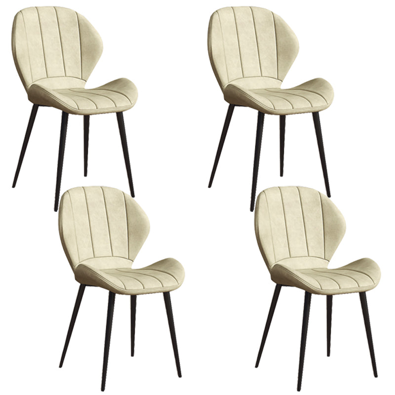 Silla lateral casera tapizada escandinava Silla de comedor con respaldo lateral y acabado mate