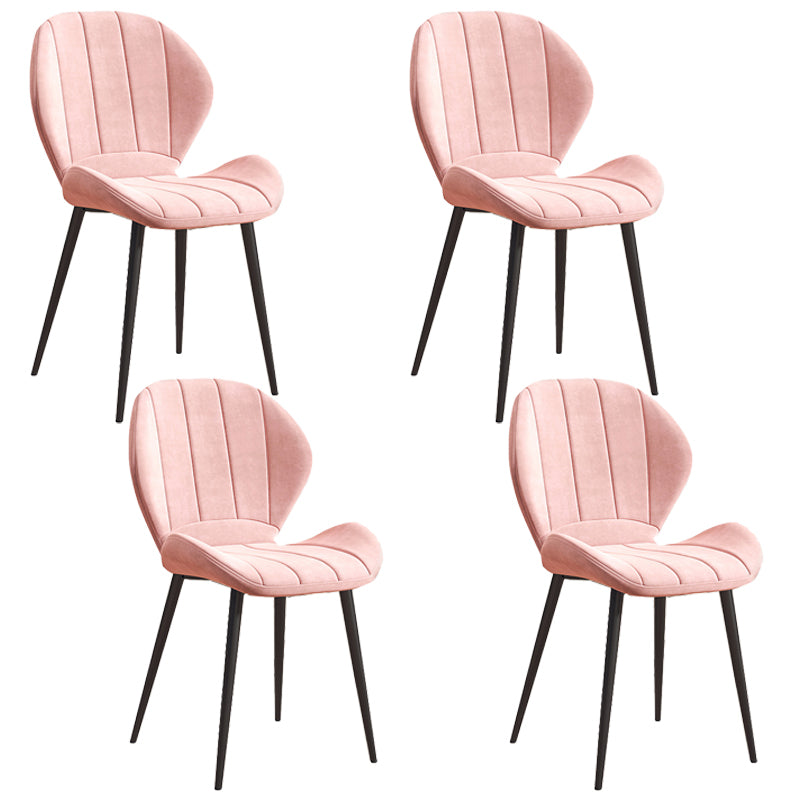 Silla lateral casera tapizada escandinava Silla de comedor con respaldo lateral y acabado mate