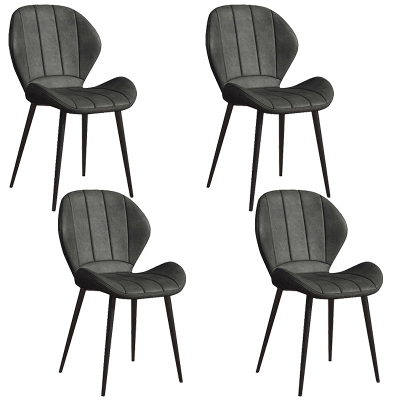 Silla lateral casera tapizada escandinava Silla de comedor con respaldo lateral y acabado mate