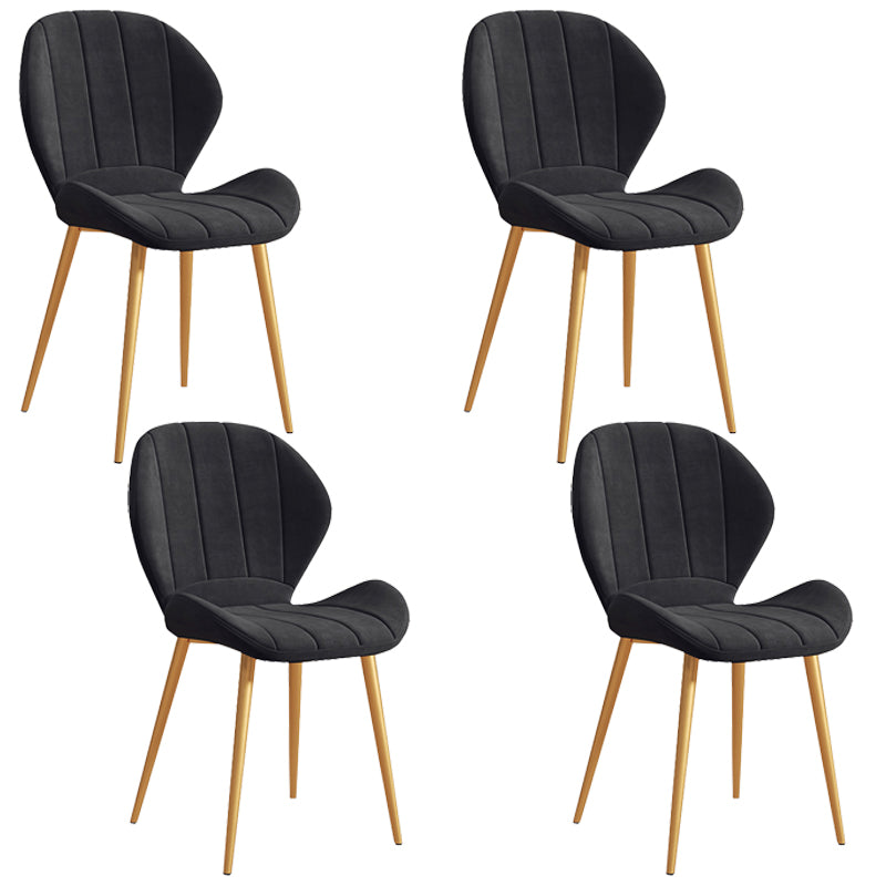 Silla lateral casera tapizada escandinava Silla de comedor con respaldo lateral y acabado mate