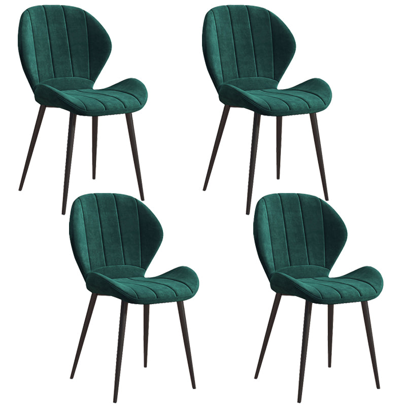 Silla lateral casera tapizada escandinava Silla de comedor con respaldo lateral y acabado mate