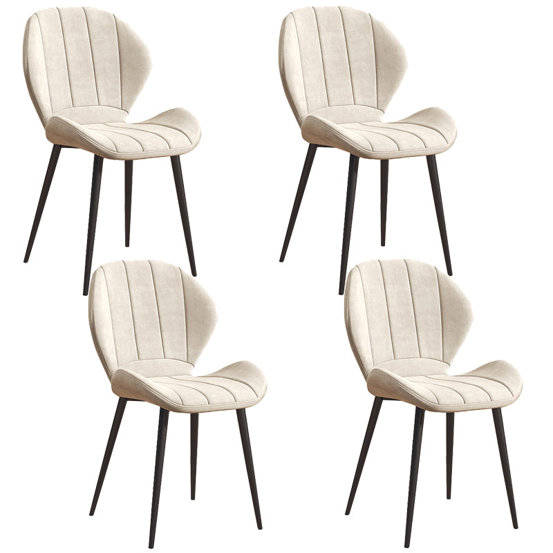 Silla lateral casera tapizada escandinava Silla de comedor con respaldo lateral y acabado mate