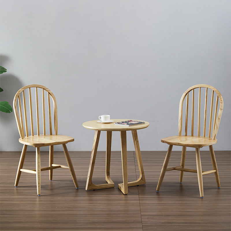 Silla de comedor de madera moderna, silla lateral Windsor sin brazos para uso doméstico