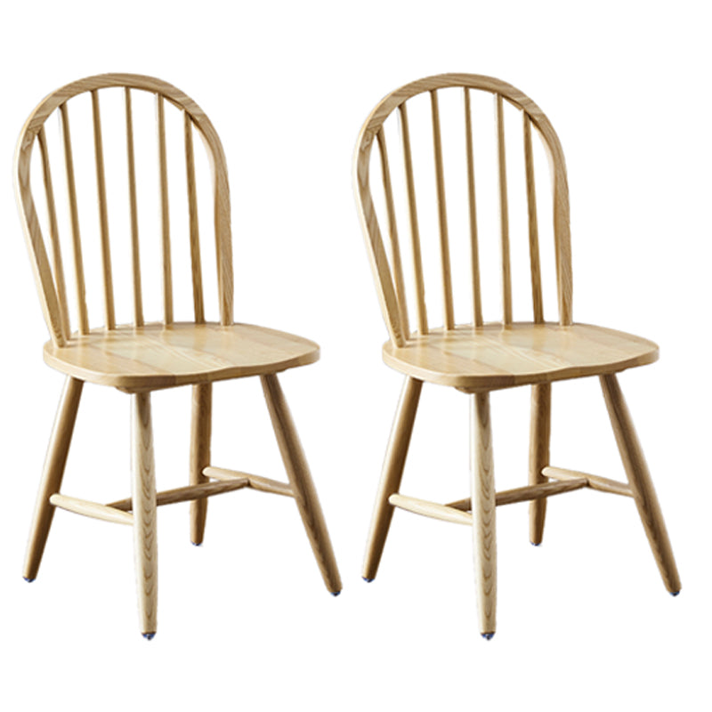 Silla de comedor de madera moderna, silla lateral Windsor sin brazos para uso doméstico