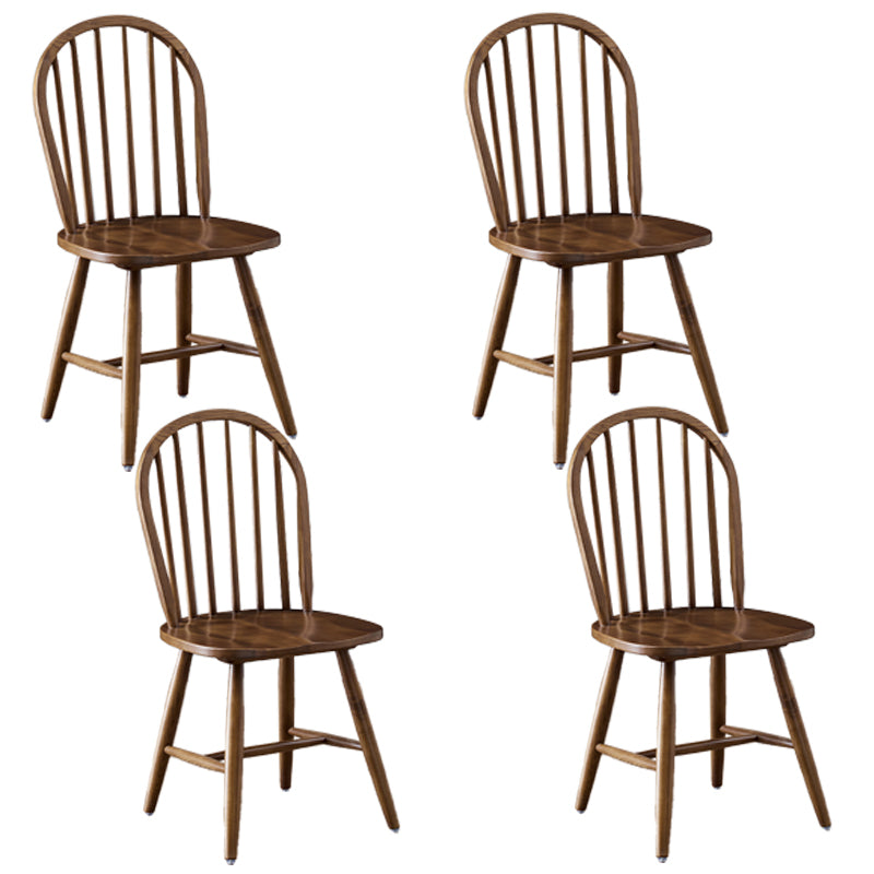 Silla de comedor de madera moderna, silla lateral Windsor sin brazos para uso doméstico