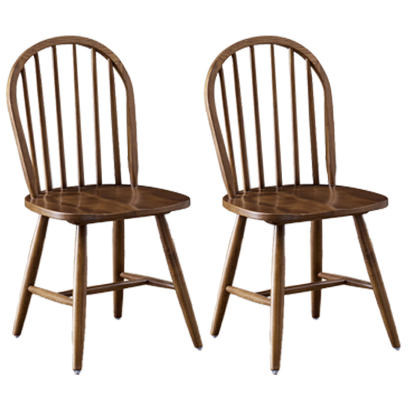 Silla de comedor de madera moderna, silla lateral Windsor sin brazos para uso doméstico