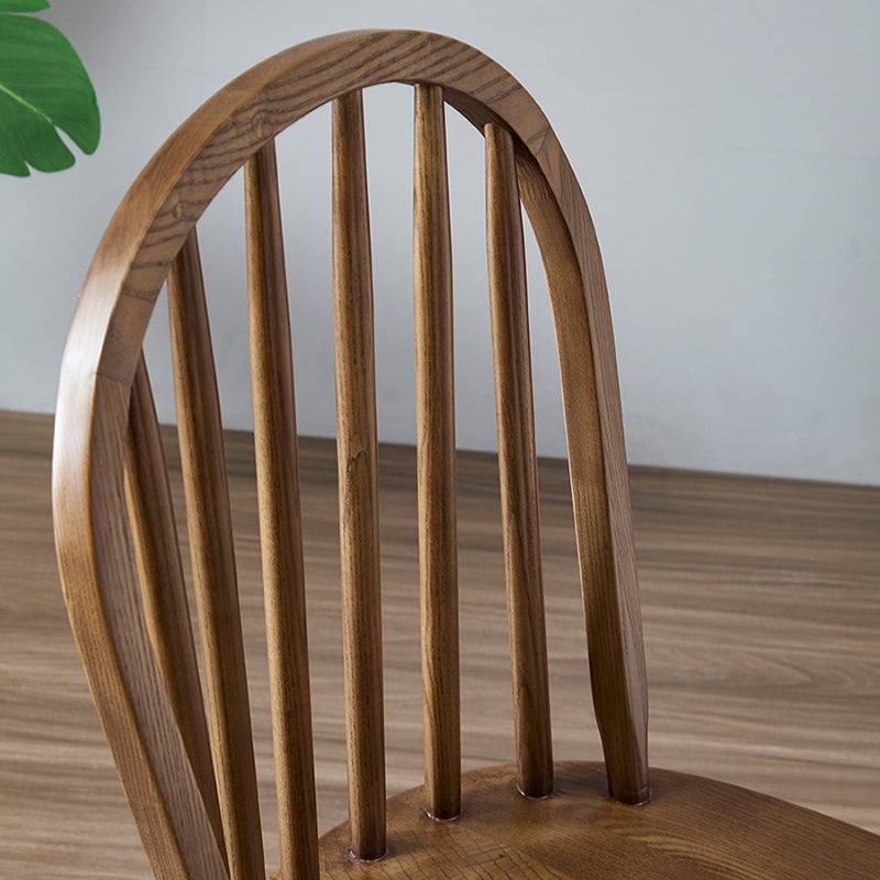 Silla de comedor de madera moderna, silla lateral Windsor sin brazos para uso doméstico